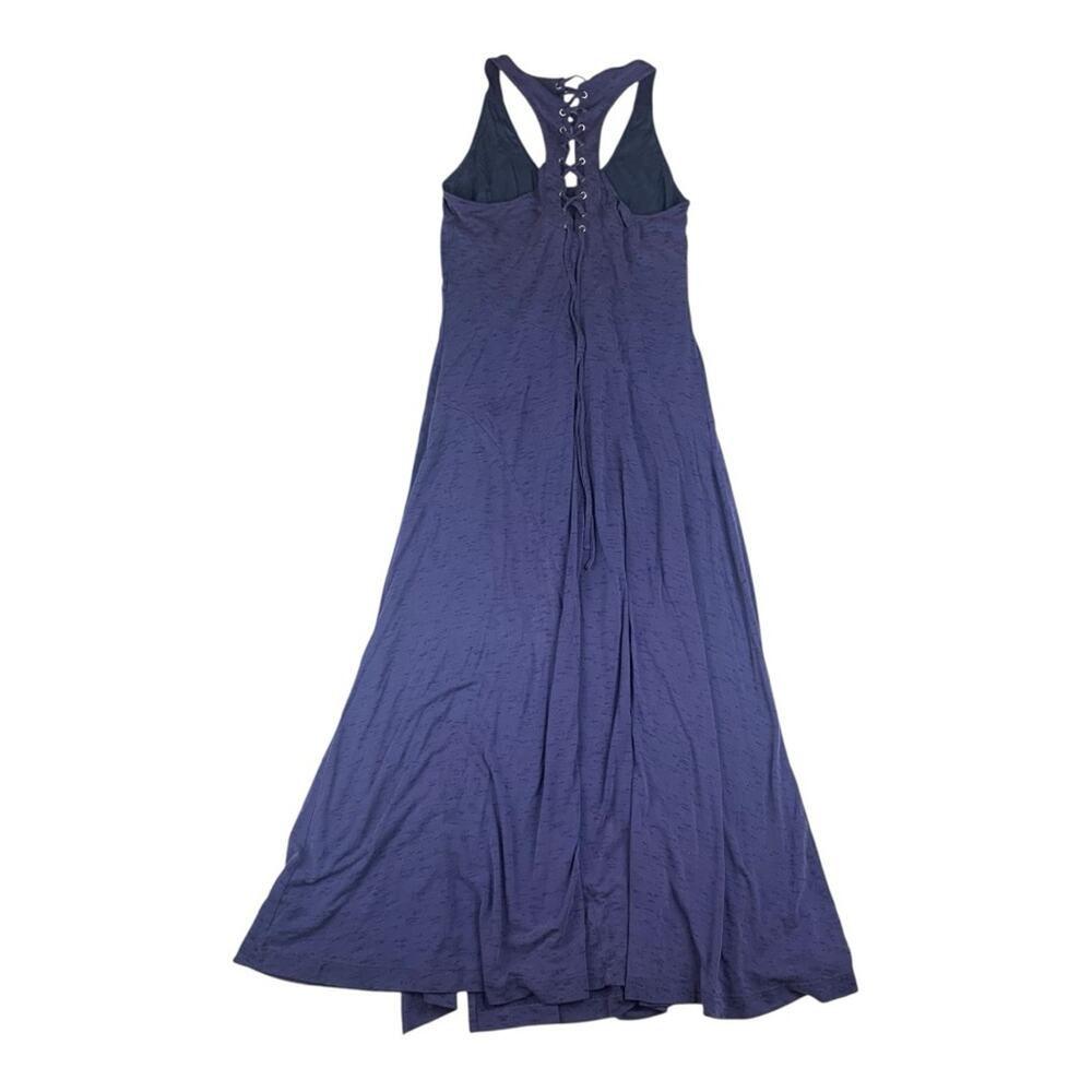 Anthropologie Maeve size small blue corset back maxi dress halter - Picture 3 of 14